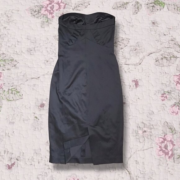 Vintage "Marilyn Monroe" Inspired Strapless Satin Dress - Picture 5 of 12